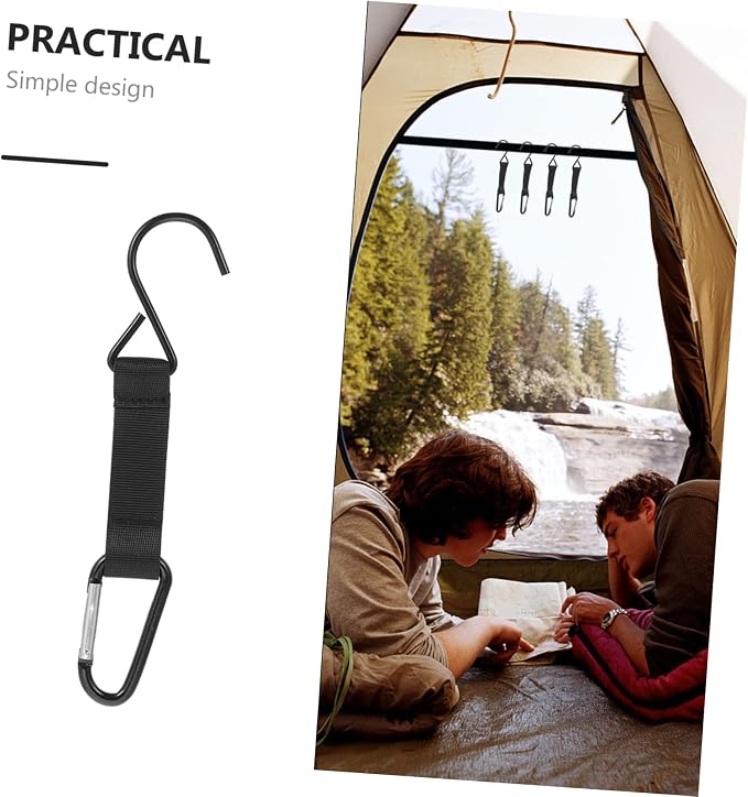 Outdoor Hooks for Camping 4-Piece Kitchen Storage Set Sturdy Metal Pot and - Image 4
