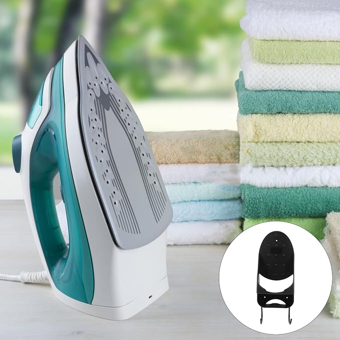 HOMSFOU Bathroom Ironing Board Mount Iron Hanger Electric Iron Holder - Image 8
