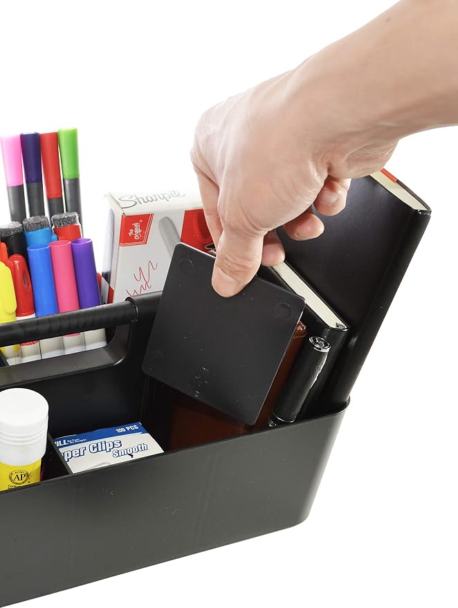-Large Portable Caddy, DIY Dividers, 8 Compartments, School Office Supplies - Image 5