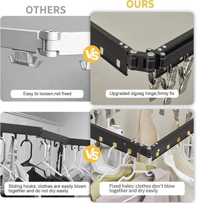 BESy Wall Mounted Clothes Drying Rack - Image 3