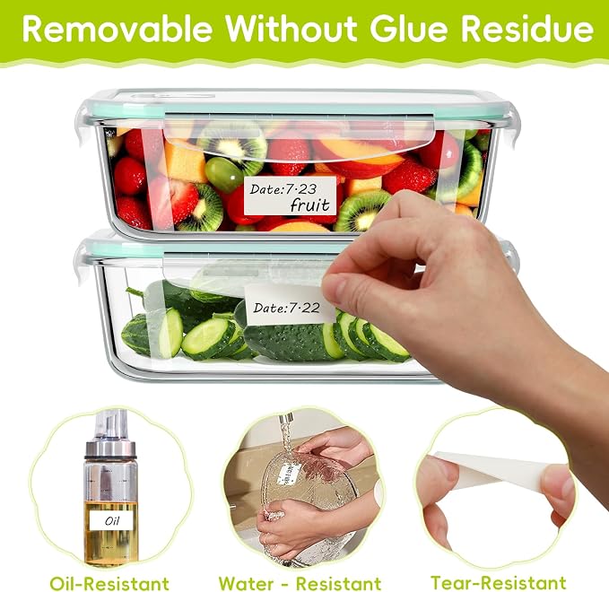 1200 Blank Removable Freezer Labels Water Oil Resistant - Image 2