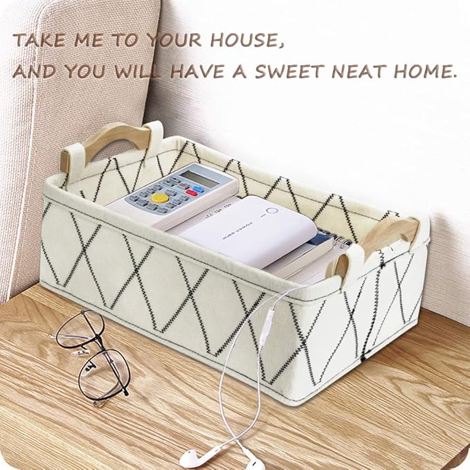 Small Basket Storage Baskets Bins Shelf Baskets Book Baskets Felt Storage Bin - Image 2