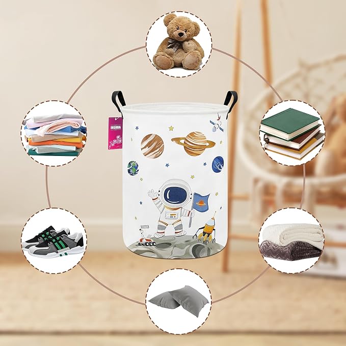 Laundry Hamper Large Canvas Fabric Lightweight Storage Basket/Toy - Image 7