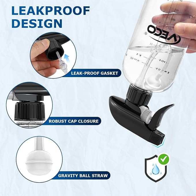 Veco 500mL Graduated Spray Bottles, Leak-Resistant spray bottles - Image 6