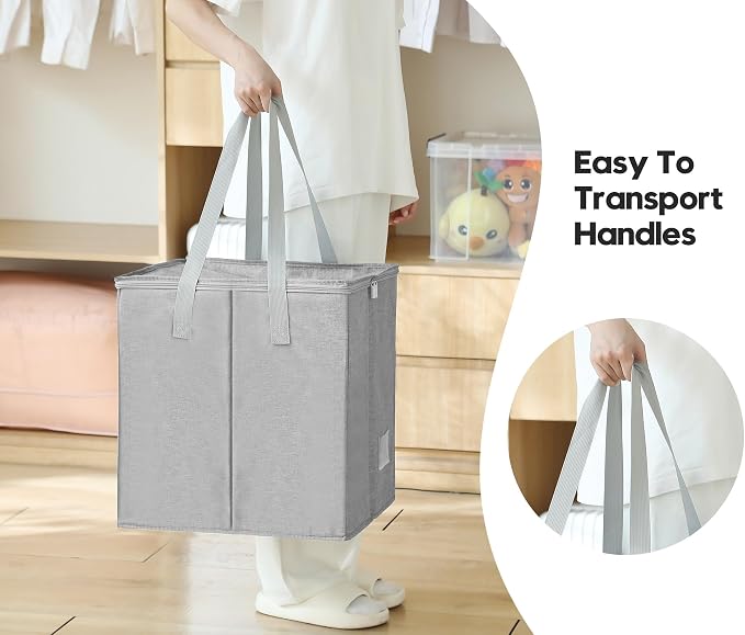 Qozary Clothes Hanger Organizer Bag-Rigid Hanger Storage Containers - Image 7