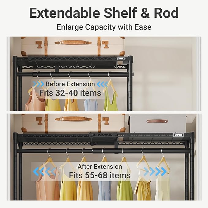 VIPEK X1 Plus Expandable Reach-in Closet Adjustable from 2'8" to 4'6" - Image 6