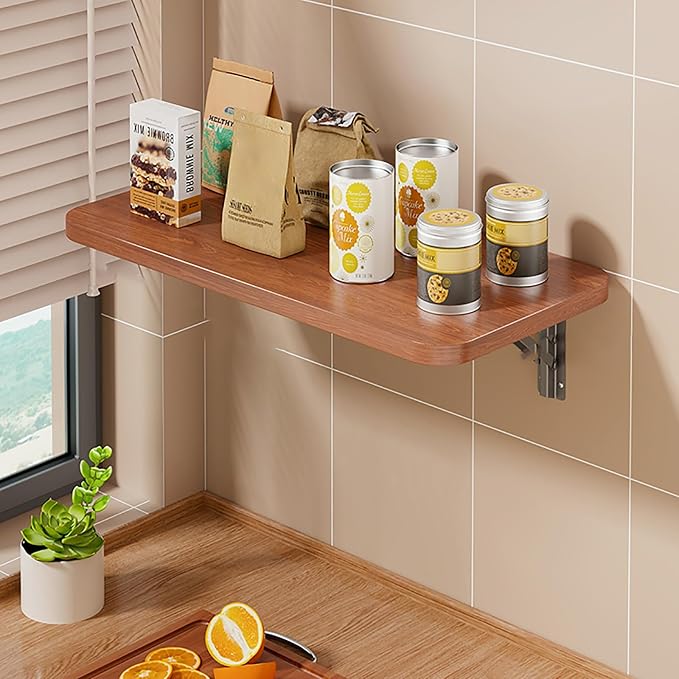 Wall Mounted Folding Table Desk Kitchen Dining Table Floating Foldable Table by Unknown