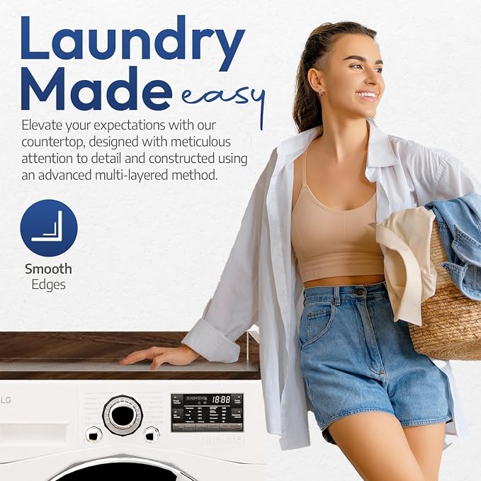 OfficeSimpli Washer Dryer Countertop, Made in USA, Non-Slip Pads, Laundry Room - Image 8