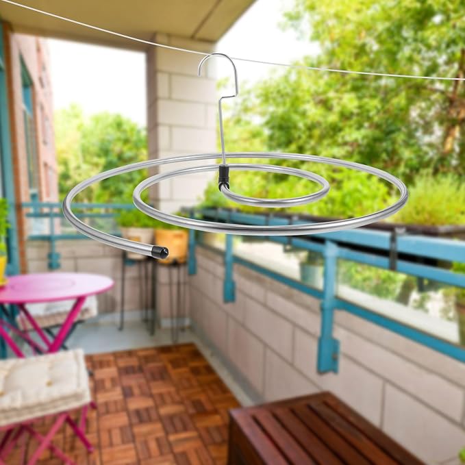 Spiral Drying Hanger Set 2Pcs Thickened Stainless Steel Bed Sheet Drying Rack - Image 2