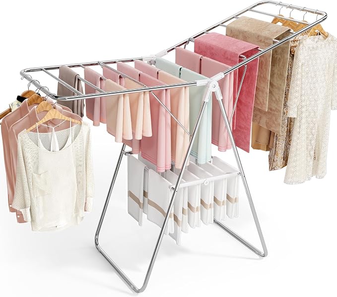 APEXCHASER Clothes Drying Rack, Stainless Steel Drying Rack Clothing by APEXCHASER