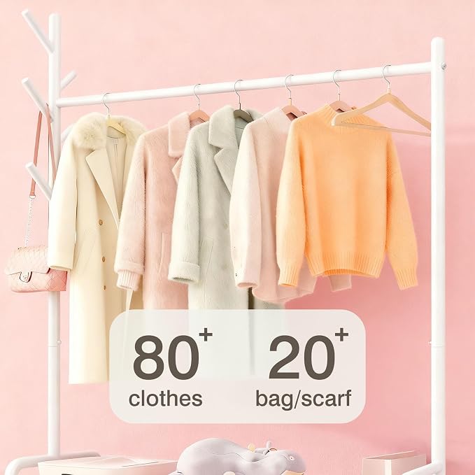 Clothes Rack with Storage Shelves, Heavy - Image 6