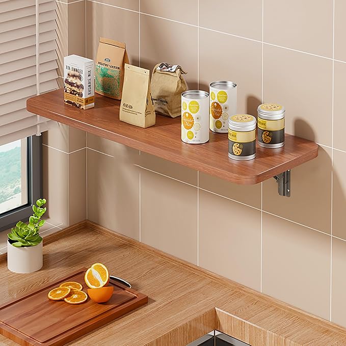 Wall Mounted Folding Table Desk Kitchen Dining Table Floating Foldable Table by Unknown