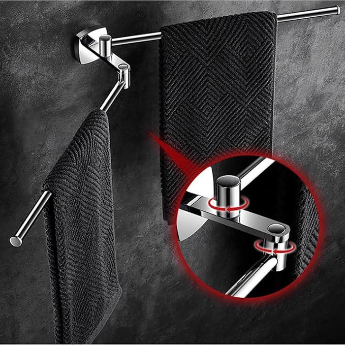 304 Stainless Steel Swing Out Towel Bar - Image 3