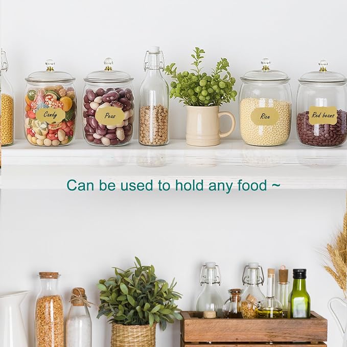 6 Pcs Candy Jars with Lids, Plastic Cookie Storage Jar Airtight Food Storage - Image 8