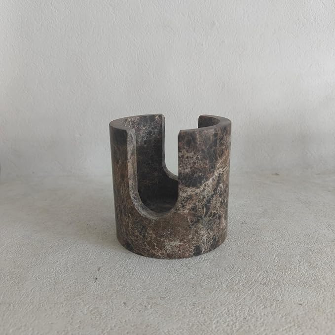 Natural Travertine Marble Sponge Holder, Stone Dish Drying Rack & Sink Organizer - Image 4