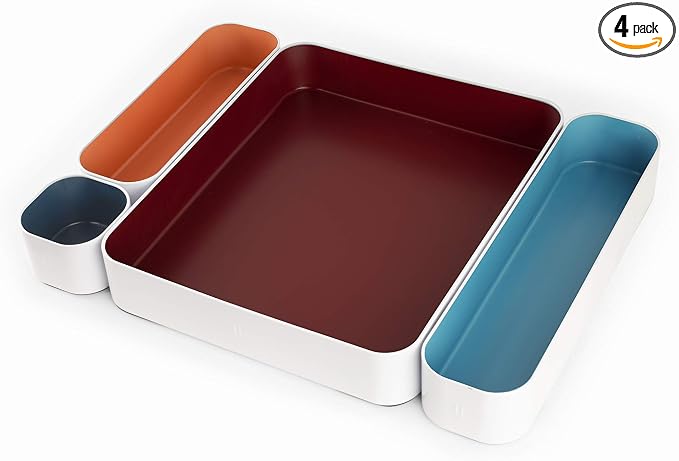 Three by Three Seattle 4 Piece Metal Organizer Tray Set by ThreebyThreeSeattle
