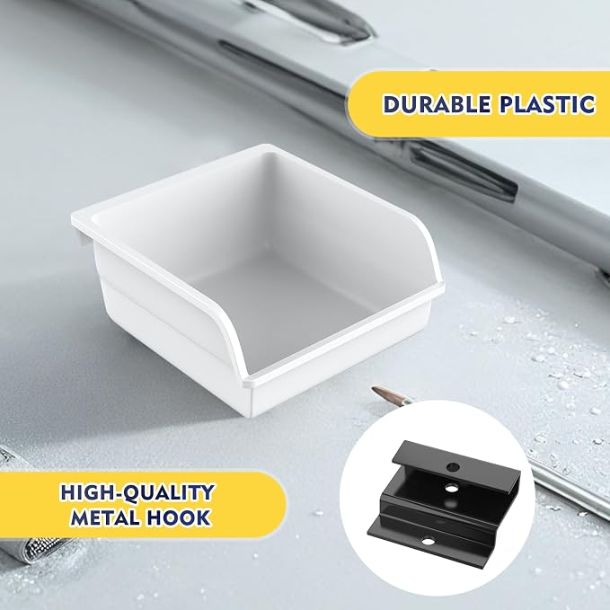 Slatwall Bins with Hooks Plastic Slatwall Organizer Slatwall Containers - Image 5