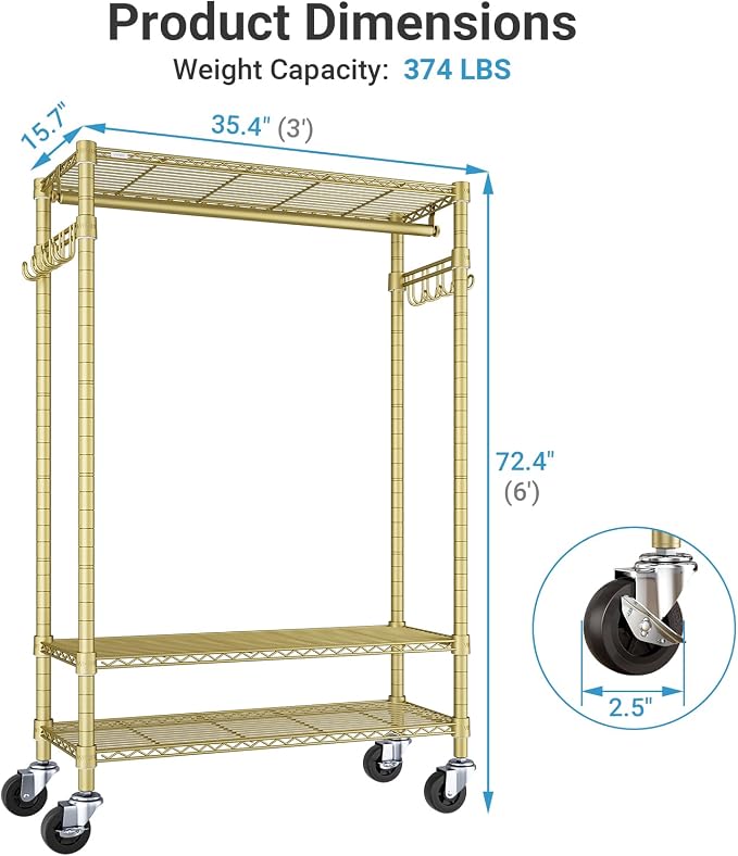 VIPEK R3 Heavy Duty Clothes Rack - Image 5