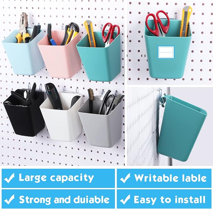 Namalu 12 Pack Peg Board Storage Bins - Image 4
