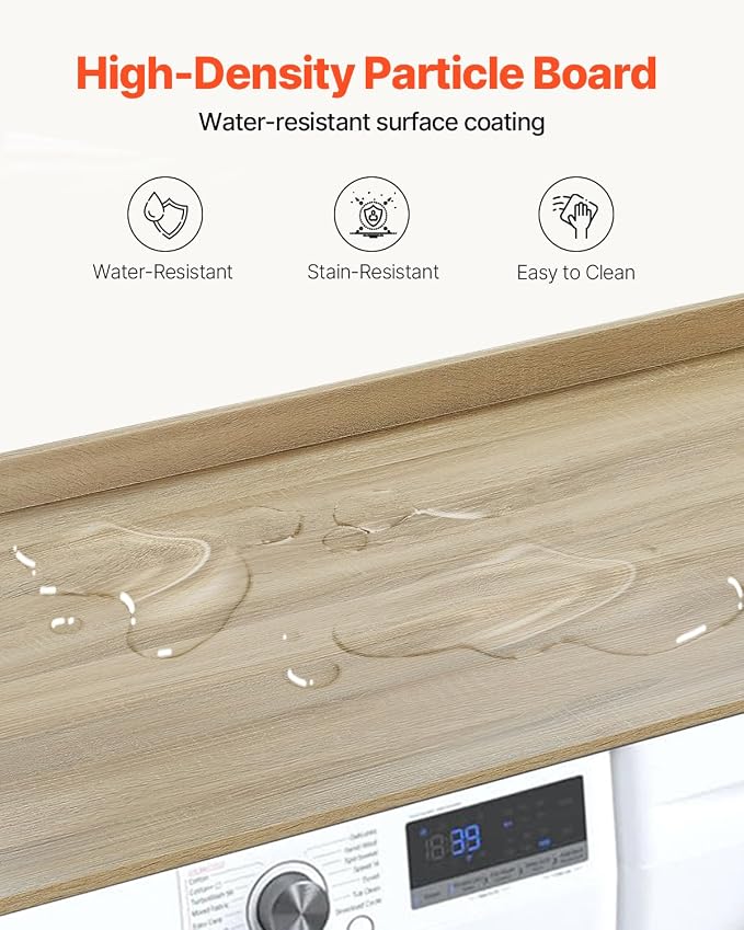 VEVOR Washer Dryer Countertop, Water-Resistant Laundry Machine Topper Cover - Image 4