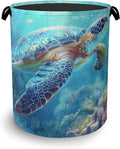 SeaTurtle Ocean Laundry Hamper, Coral Dirty Clothes Laundry Basket by Unknown