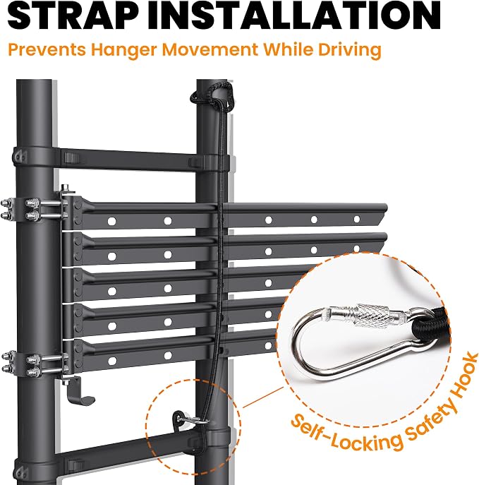 RV Clothes Drying Rack, 26.5-inch Width Ladder Mounted Clothes Drying Rack - Image 5