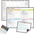 Magnetic Dry Erase Chore Chart and Calendar Bundle by JJPRO