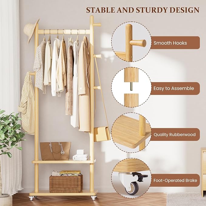 Coat Rack Freestanding Clothing Rack - Image 5