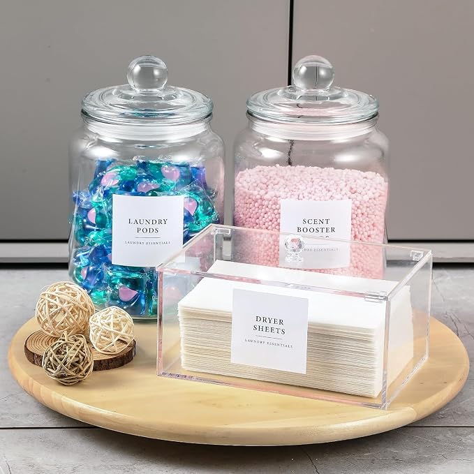 Glass Jars for Laundry Room Organization, 0.8 Gallon Glass Containers - Image 5