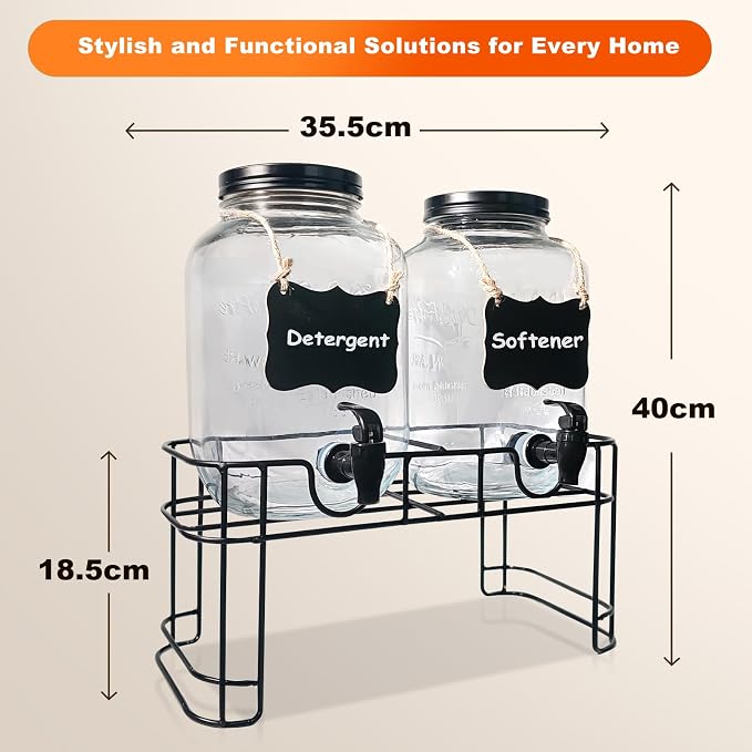 128OZ Laundry Detergent Dispenser, Glass Liquid Laundry Soap Dispenser - Image 5
