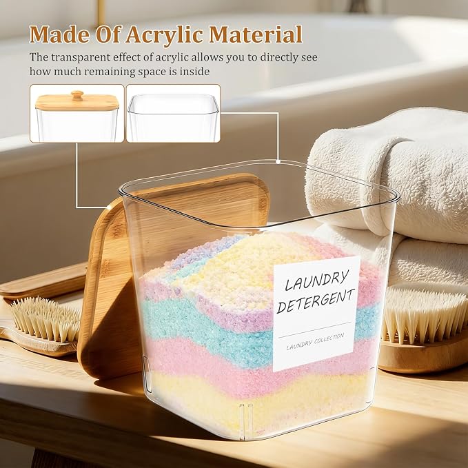 Laundry Pods Container, Laundrys Room Organization Storage Jars - Image 6