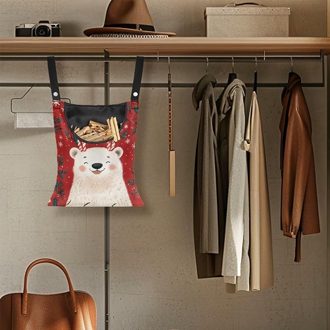 Bear Clothespin Bag with Hanging Hook Summer Laundry Clothes Pin Holder - Image 5