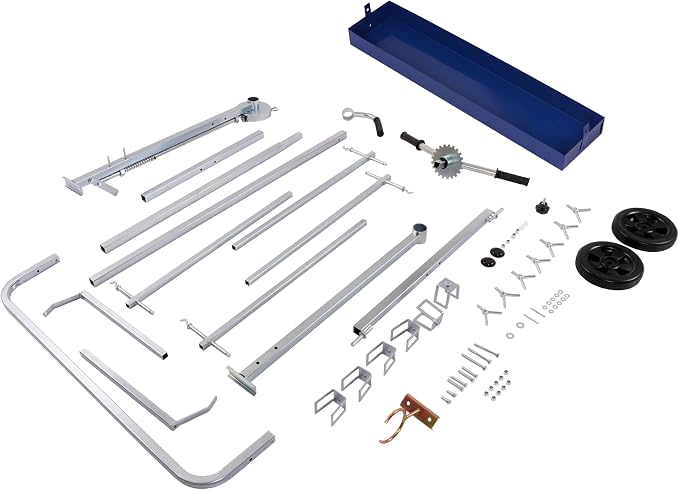 Rotating Paint Stand Universal W/Tool Tray&360° Rotation Adjustable Bars - Image 8