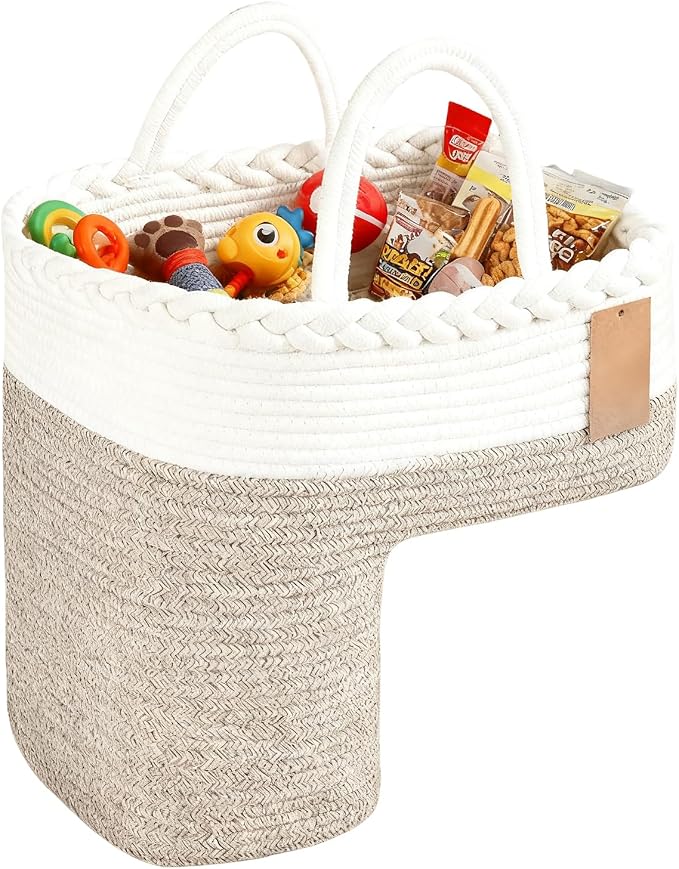 Stair Storage Basket, Large Capacity Foldable Woven Step Organizer, Toy Books by Unknown