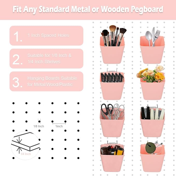 8 Pack Large Pegboard Bins - Image 4