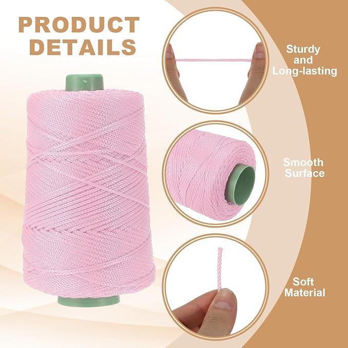 YELARXI Polyester Macrame Cord, 3mm x 219 Yards Polypropylene Macrame Cords - Image 3