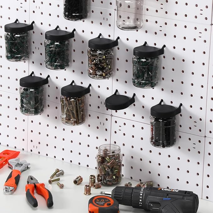 Unittype 20 Set Pegboard Organizer Accessories Peg Boards Jars - Image 5
