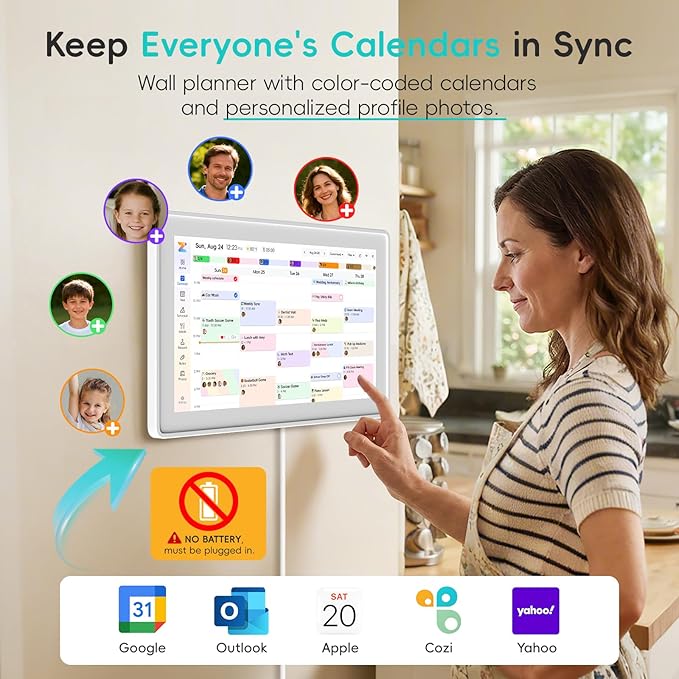 Westsee 15.6" Digital Calendar Frame – Interactive Touchscreen Eletronic - Image 2