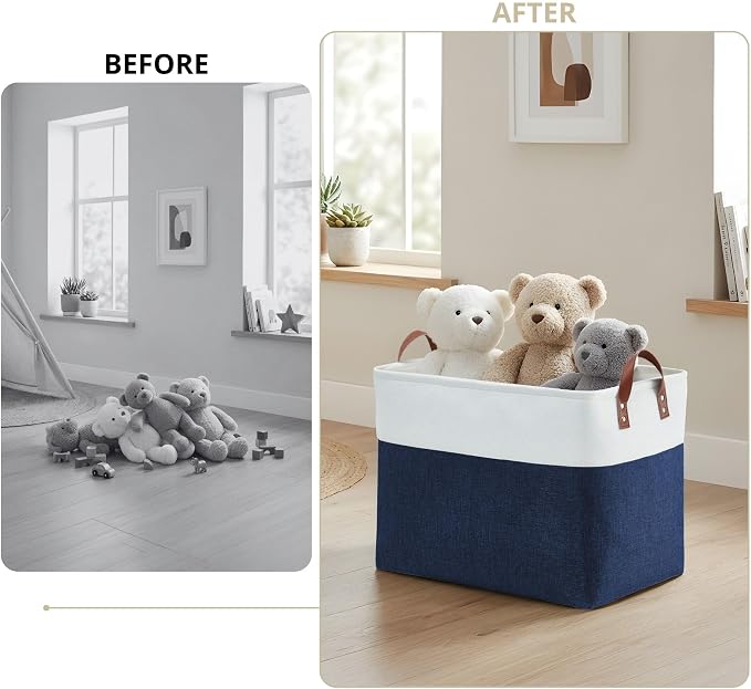 DECOMOMO Extra Large Storage Baskets, Fabric Storage Bins - Image 4