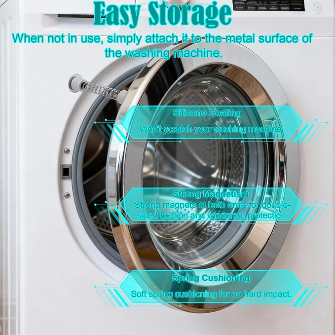 2pcs Front Load Washer Magnetic Door Prop - Image 4