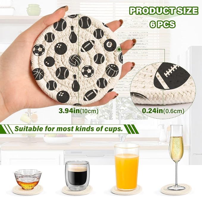 Black Ball Sports Coasters Set of 6 - Image 3
