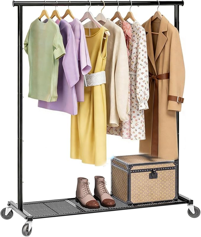 Clothes Rack for Hanging Clothes, 64.25 Inch Clothing Racks by Ekisemio