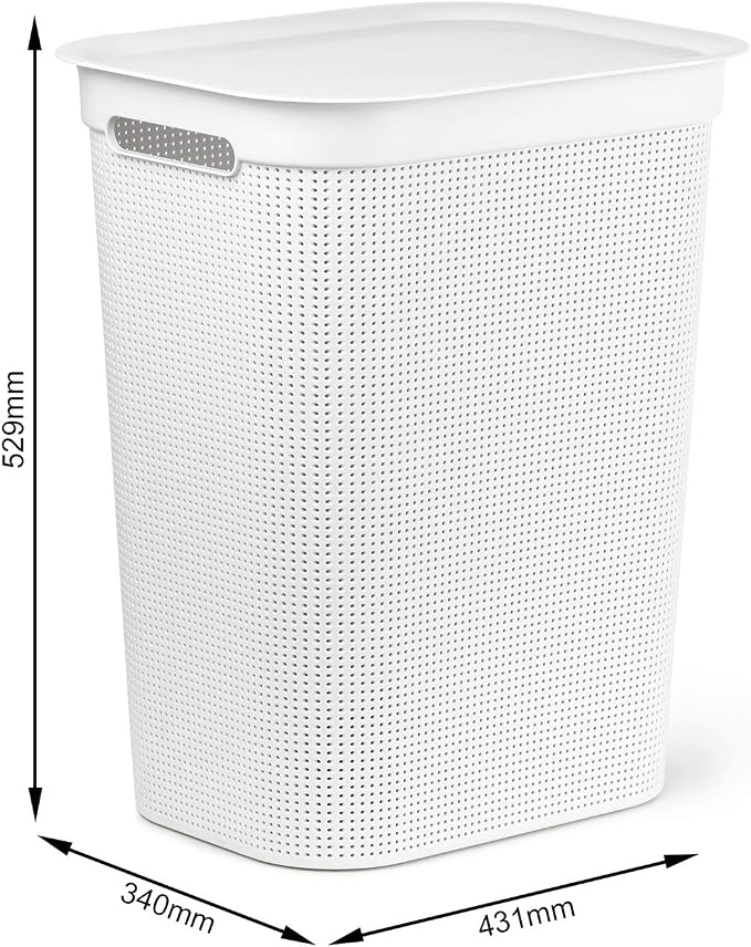 Rotho, Laundry collector 50 l, Plastic BPA white - Image 4