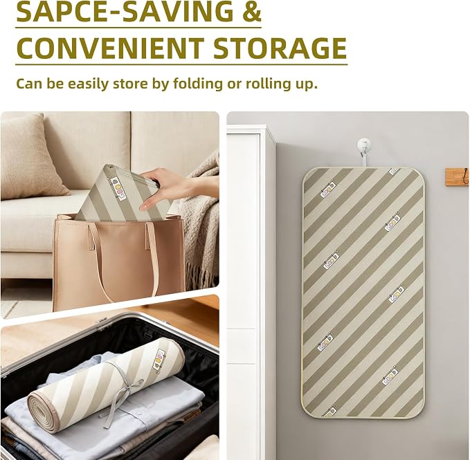 Portable Ironing Mat, Foldable Heat-Resistant Ironing Pad for - Image 7