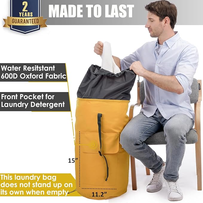 Backpack Laundry Bag, 115L Heavy Duty Extra Large College Laundry Backpack - Image 2