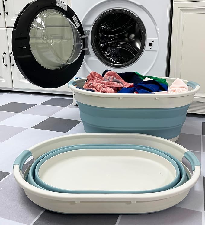 SAMMART 39L Collapsible Plastic Laundry Basket - Image 3