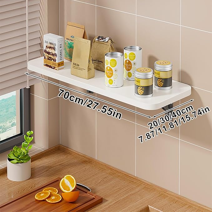 Wall Mounted Folding Table Desk Kitchen Dining Table Floating Foldable Table - Image 2