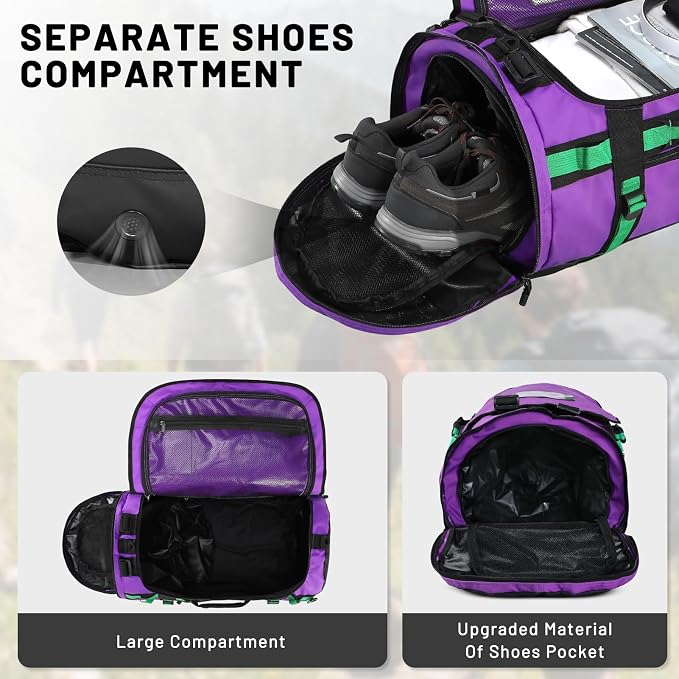 MIER Large Duffel Backpack Sports Gym Bag - Image 3