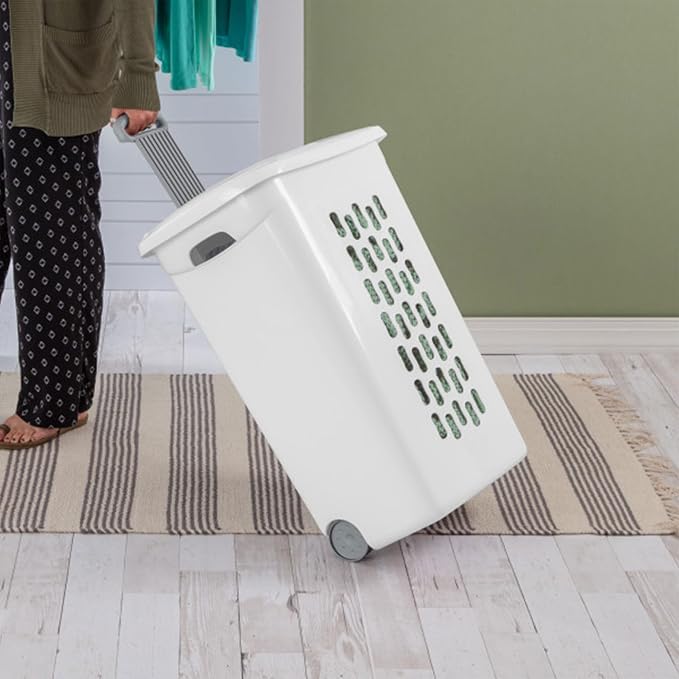 Sterilite 3-Pack Ultra Wheeled Hamper, Laundry Basket w/ Flip-Top Lid & - Image 6