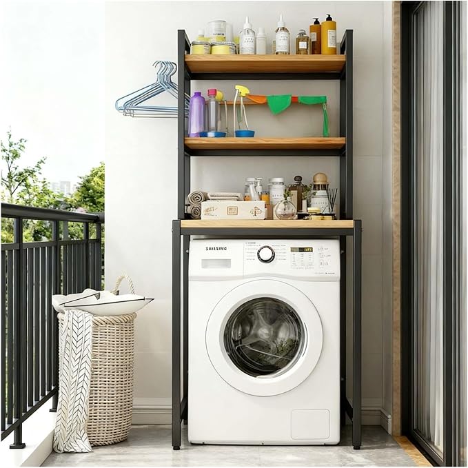 Space-Saving 3-Tier Over Washer and Dryer Storage Shelf, Heavy-Duty Over - Image 4